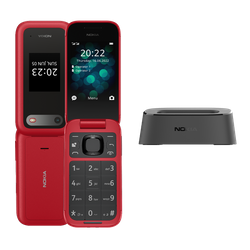 Zestaw Nokia 2660 4G Flip Dual Sim Czerwona + Stacja Ładująca