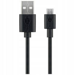 Kabel do telefonu Goobay DAT USB-A - micro-USB-B 1,0m FastCharge czarny PL