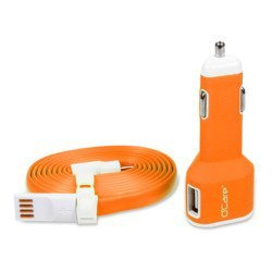 Ładowarka Samochodowa O'Care 2*USB 2400mA Pomarańczowa