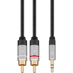 Kabel przejściowy Jack 3.5 mm - 2x RCA GOOBAY 1.5 m