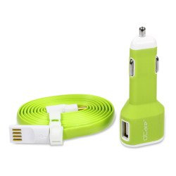 Ładowarka Samochodowa O'Care 2*USB 2400mA Zielona