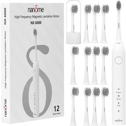 Nandme NX6000W12 Szczoteczka Soniczna Biała z 12 końcówkami