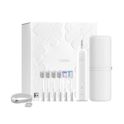 Laifen Szczoteczka do Zębów Soniczna Wave ABS Biała Głowki 6 szt. Aplikacja Gift Box