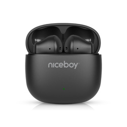 Niceboy Słuchawki Douszne Beans 4 POP Onyx Black Czarne USB-C IPX4 BT AAC
