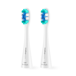 NICEBOY ION Sonic Medium - Wymienne Końcówki do Szczoteczek Sonicznych (2 szt.) Białe